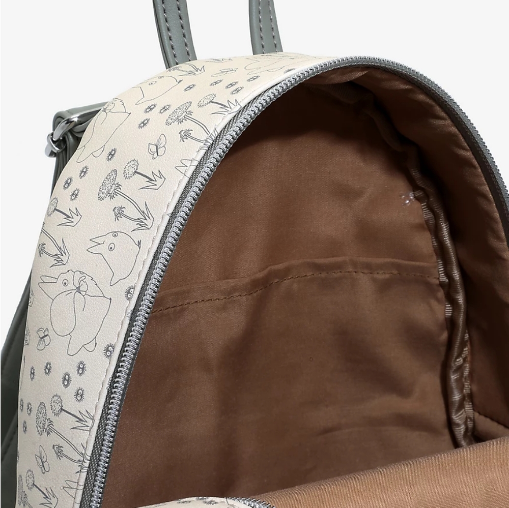 Loungefly Studio Ghibli Totoro Rain Mini Backpack and Tech Wallet - Picture 8 of 16